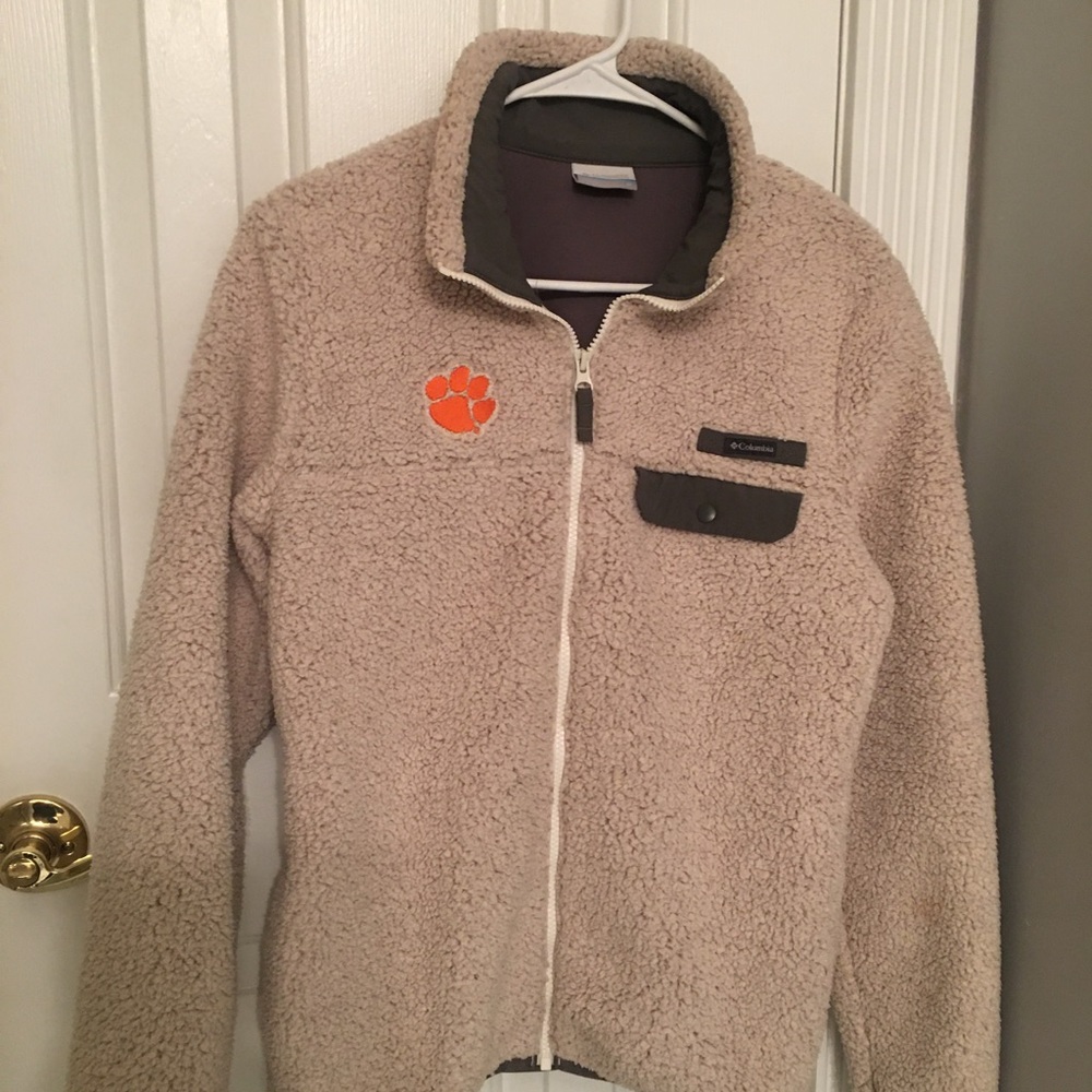Columbia Clemson Women’s Jacket, Size Med, Zip, Sherpa, Free Shipping